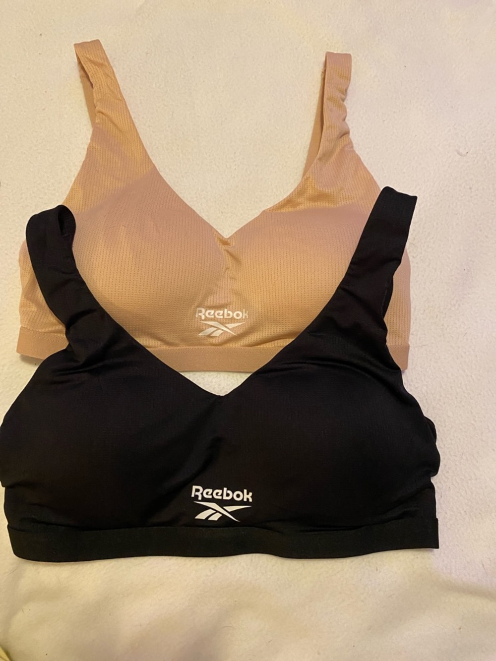 Reebok Seamless Light Support Sports Bras - Black & Nude